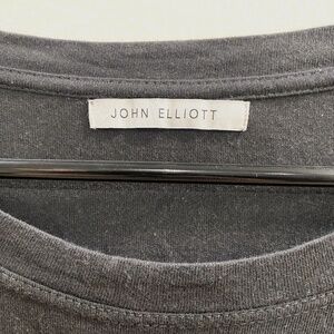 John Elliott Classic Crew Charcoal T-Shirt - Size Large